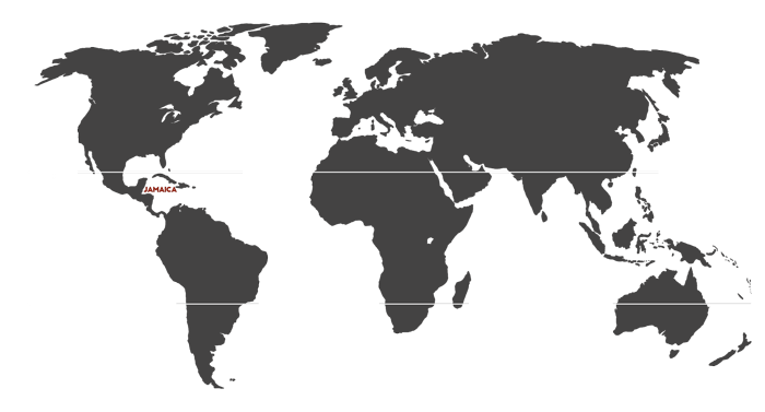 Jamaica Origin Map