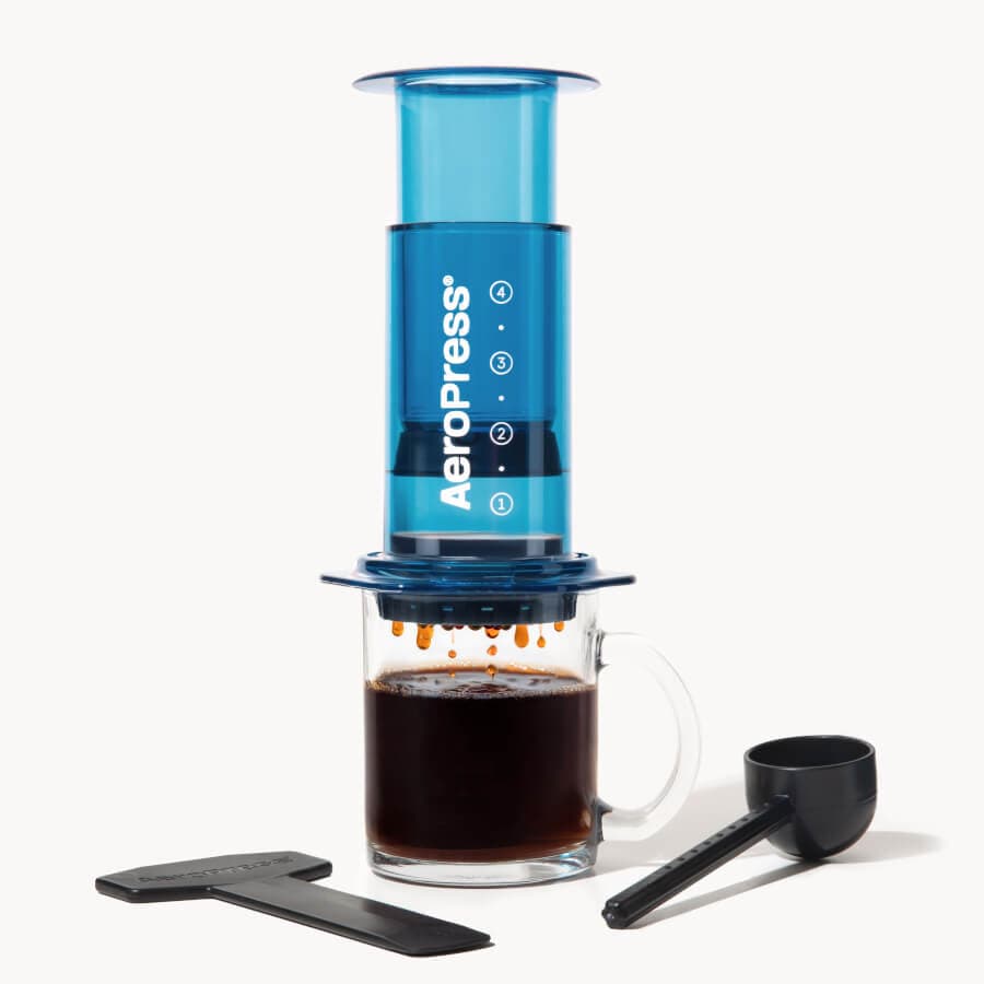 AeroPress Coffee Maker Blue AeroPress Coffee Maker - Clear & Colors