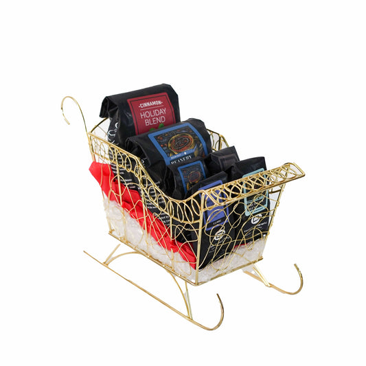Coffee Beanery Coffee Gift Baskets Golden Sleigh of Coffee