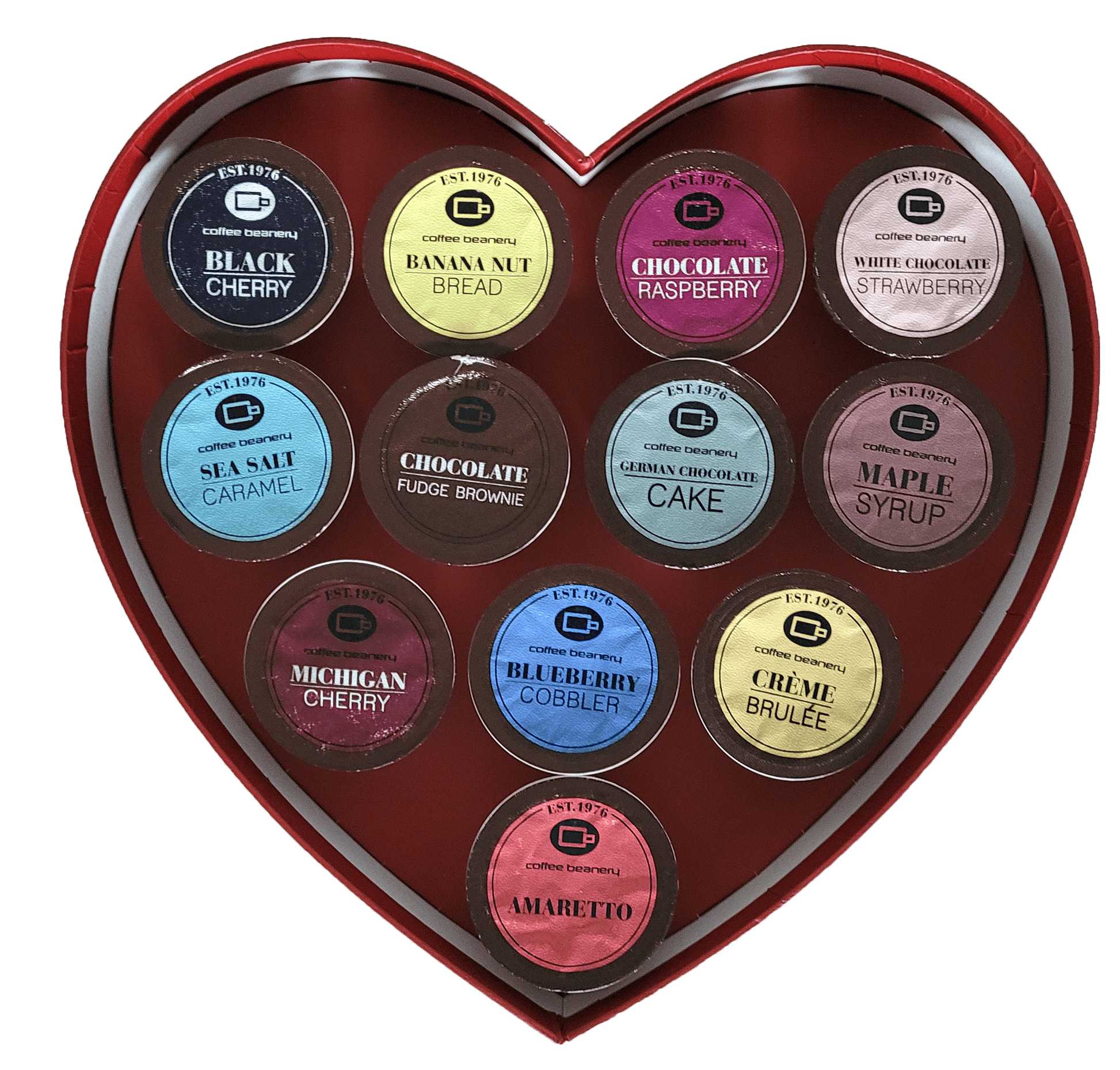 Coffee Beanery Coffee Gift Baskets Heart Box Coffee Pod Collection