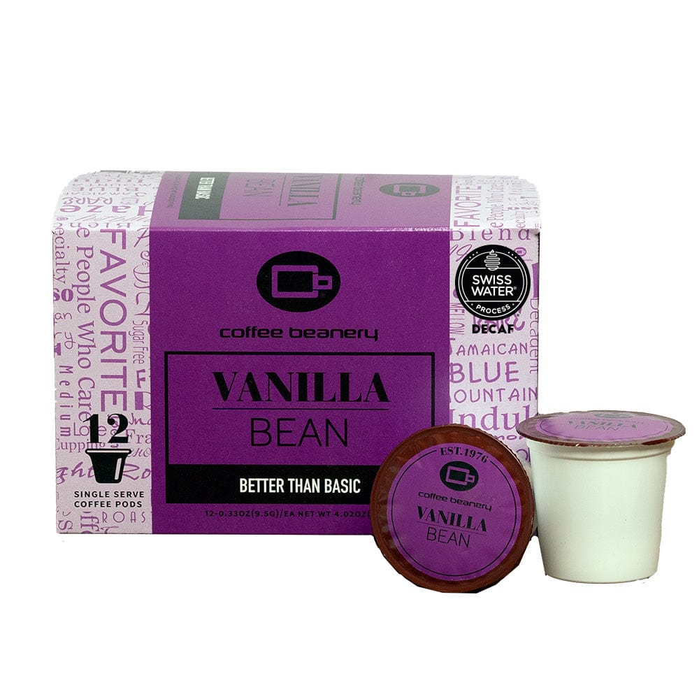 Coffee Beanery Decaf Coffee Pods 12ct Pods Vanilla Bean Flavored Decaf Coffee Pods