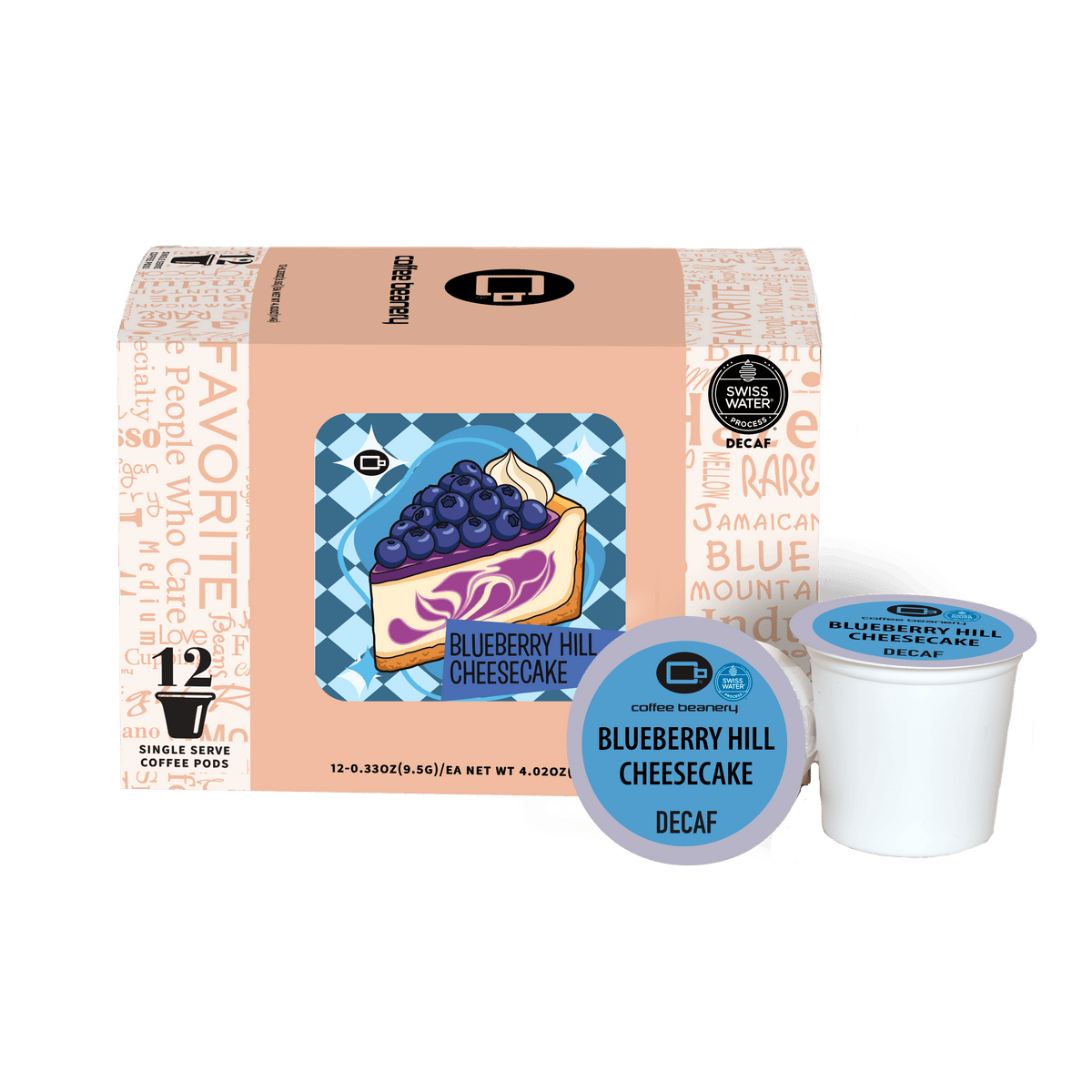 Coffee Beanery Exclusive 12ct Pods / Decaf / Automatic Drip Blueberry Cheesecake Flavored Coffee | September 2026