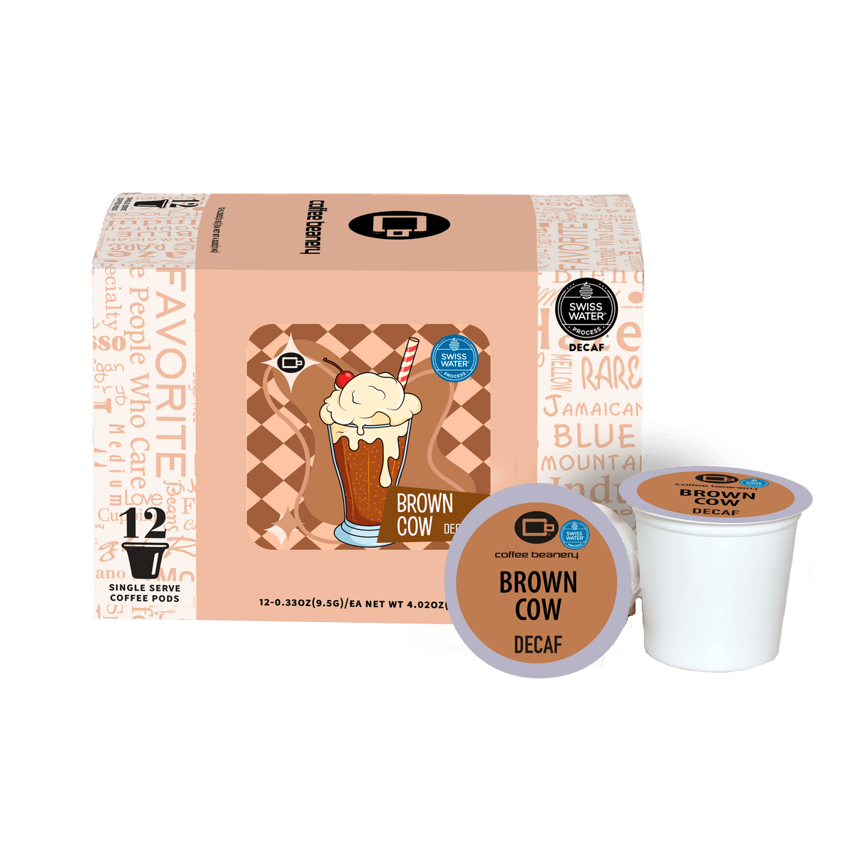 Coffee Beanery Exclusive 12ct Pods / Decaf / Automatic Drip Brown Cow Flavored Coffee | September 2026