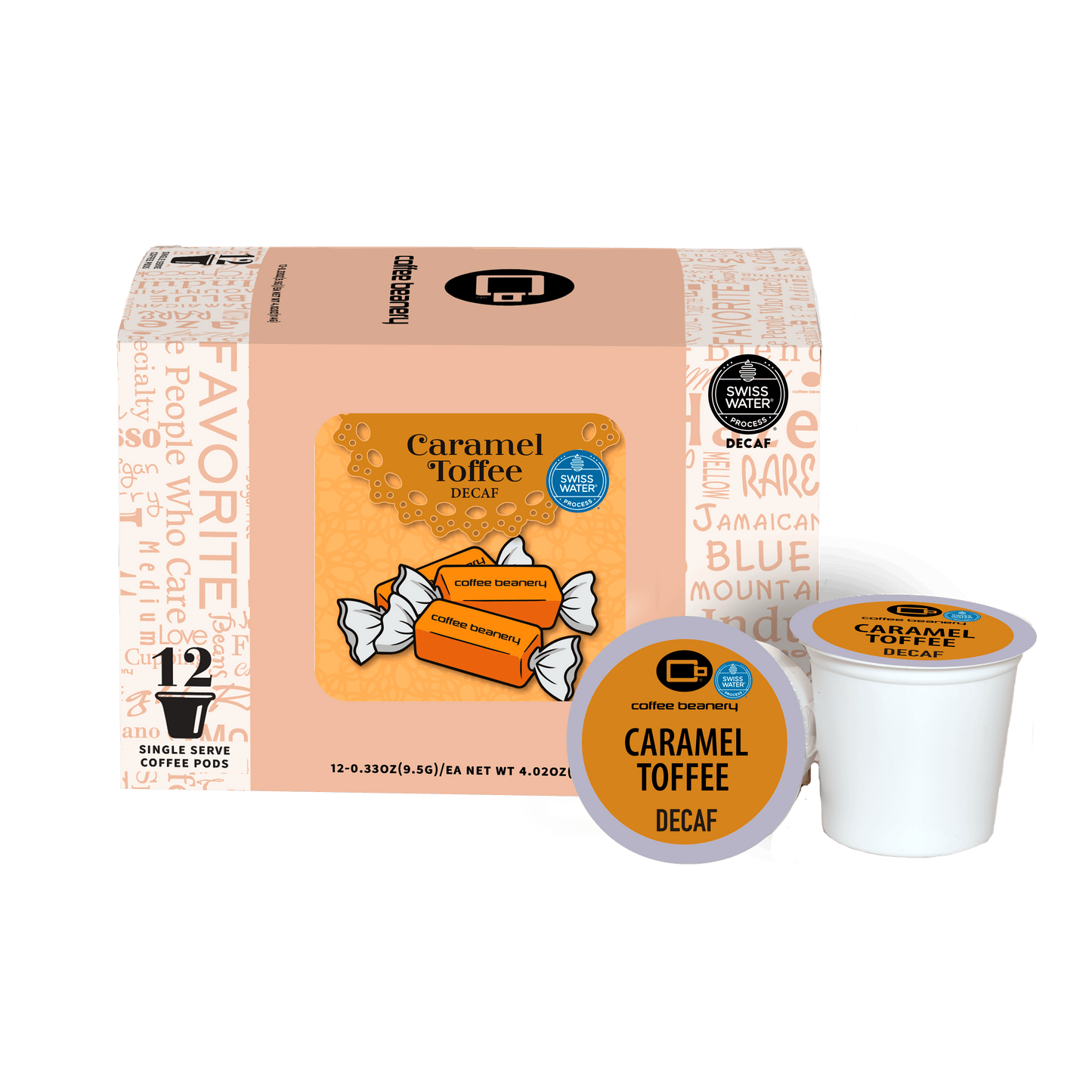 Coffee Beanery Exclusive 12ct Pods / Decaf / Automatic Drip Caramel Toffee Flavored Coffee | August 2026