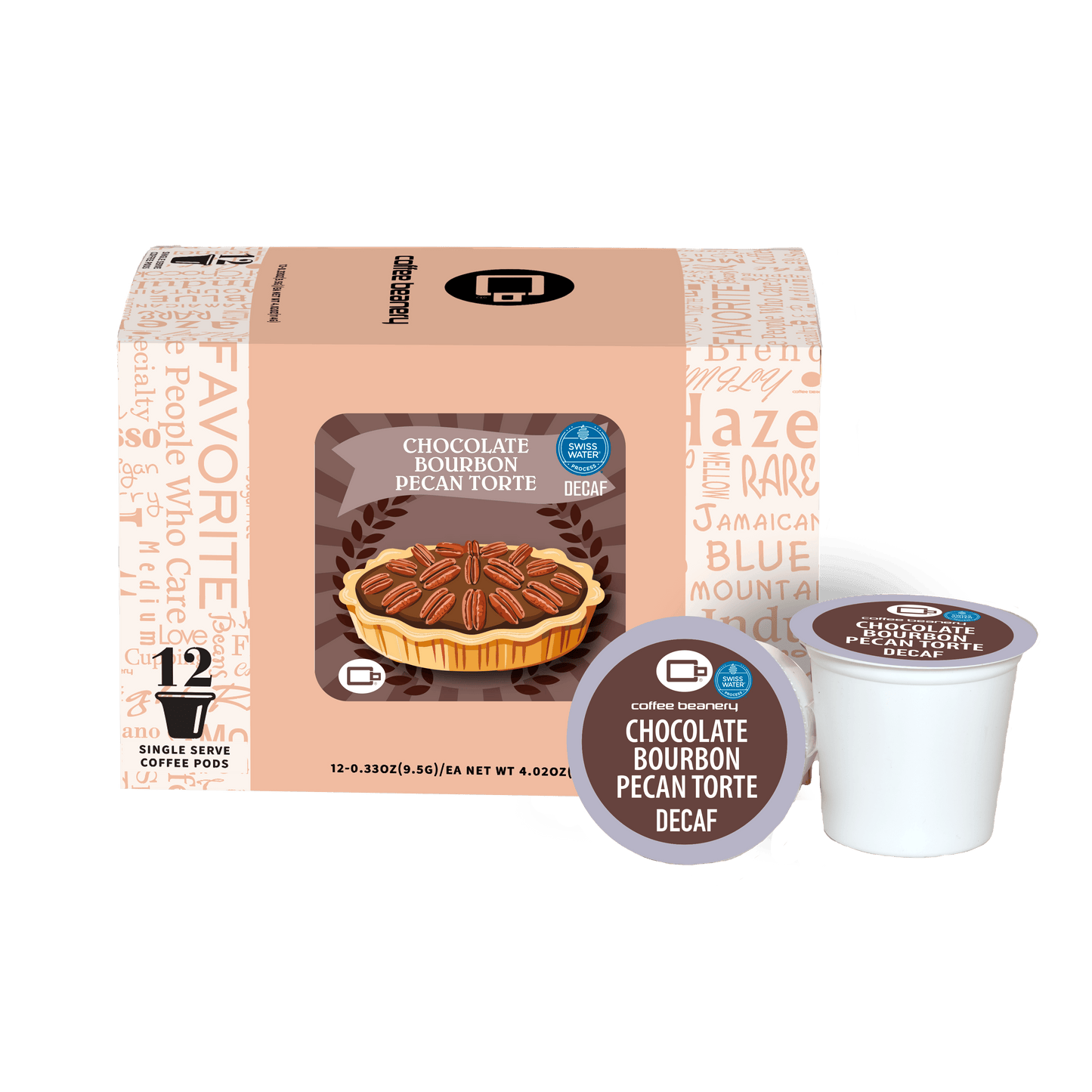 Coffee Beanery Exclusive 12ct Pods / Decaf / Automatic Drip Chocolate Bourbon Pecan Torte Flavored Coffee | May 2026