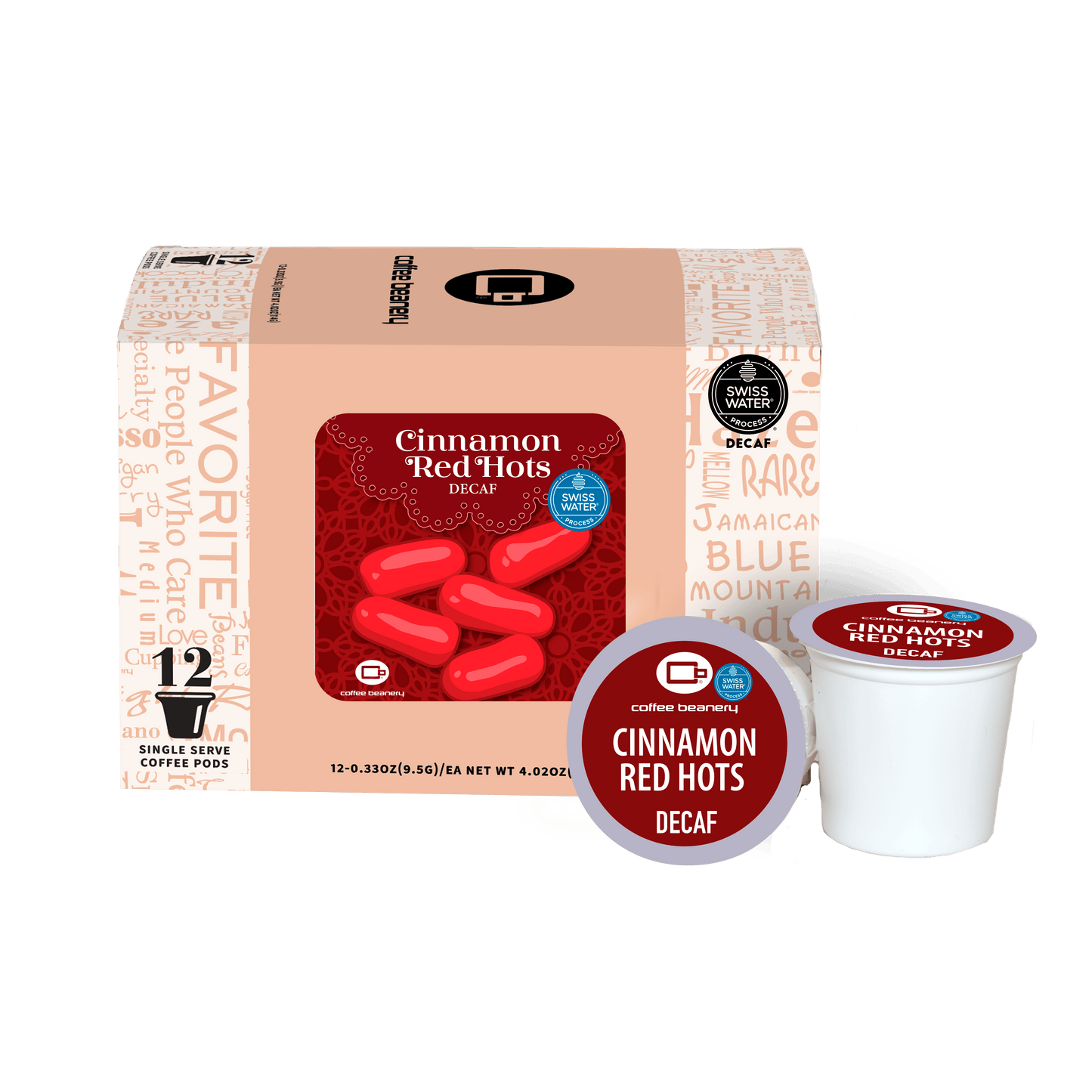 Coffee Beanery Exclusive 12ct Pods / Decaf / Automatic Drip Cinnamon Red Hots Flavored Coffee | August 2026