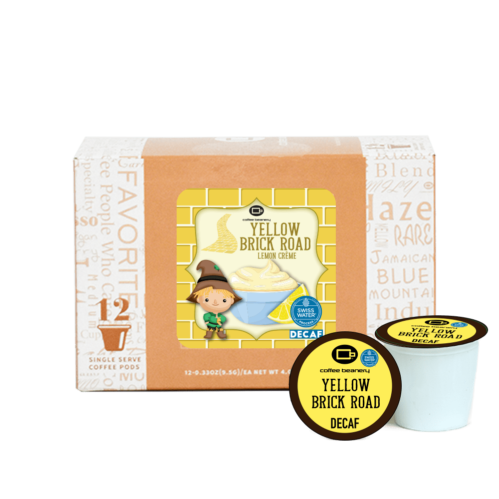 Coffee Beanery Exclusive 12ct Pods / Decaf / Automatic Drip Lemon Curd "Yellow Brick Road" Flavored Coffee | April 2024