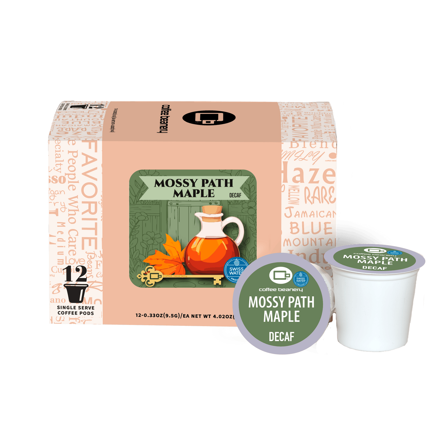 Coffee Beanery Exclusive 12ct Pods / Decaf / Automatic Drip Mossy Path Maple Flavored Coffee | July 2026