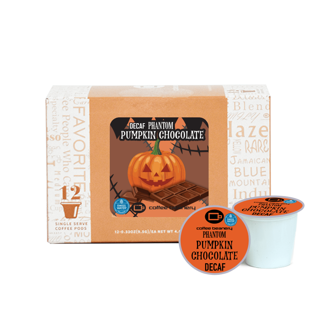 Coffee Beanery Exclusive 12ct Pods / Decaf / Automatic Drip Phantom Pumpkin Chocolate Flavored Coffee | October 2025