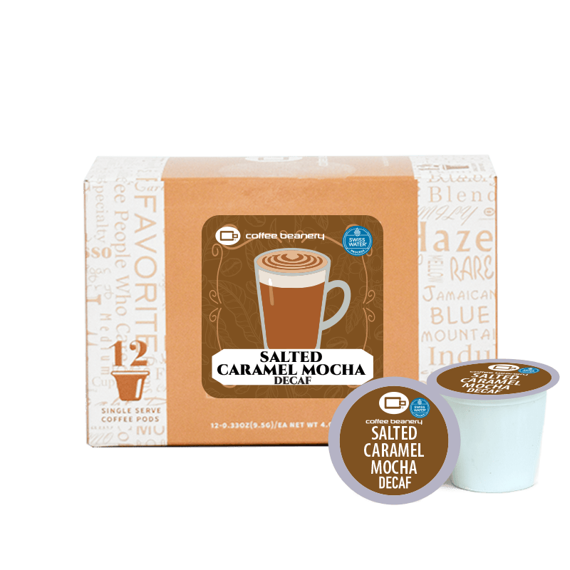 Coffee Beanery Exclusive 12ct Pods / Decaf / Automatic Drip Salted Caramel Mocha Flavored Coffee | January 2026