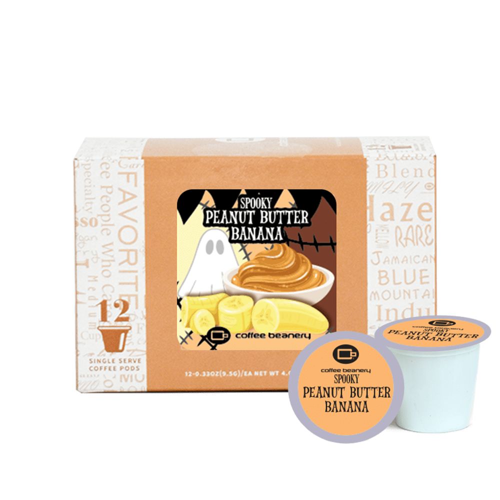 Coffee Beanery Exclusive 12ct Pods / Regular / Automatic Drip Spooky Peanut Butter Banana Flavored Coffee | October 2025