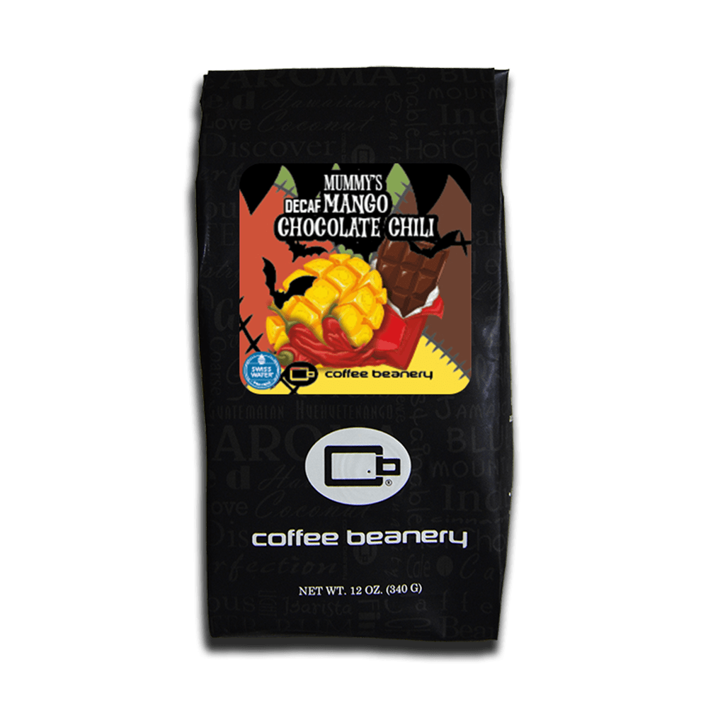 Coffee Beanery Exclusive 12oz / Decaf / Automatic Drip Mummy's Mango Chocolate Chili Flavored Coffee | October 2025
