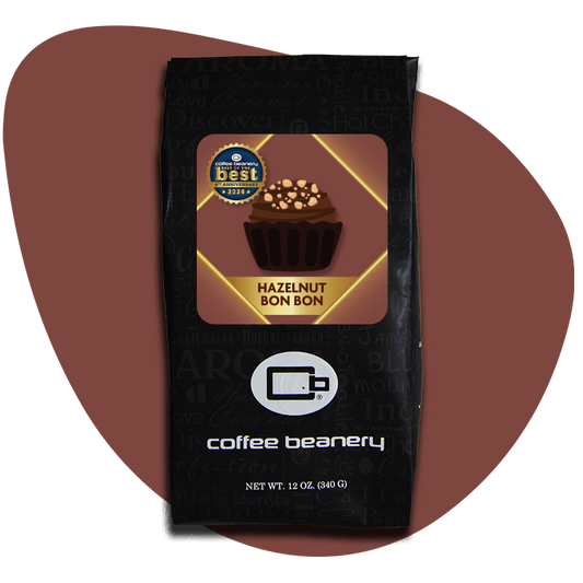 Coffee Beanery Exclusive 12oz / Regular / Automatic Drip Chocolate Hazelnut Bon Bon Flavored Coffee | May 2024