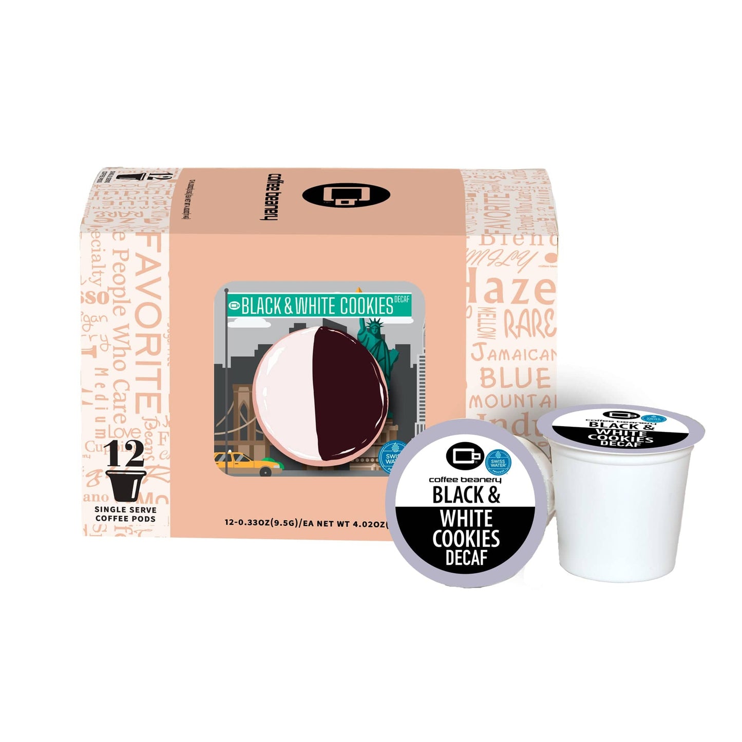 Coffee Beanery Exclusive Decaf Black and White Cookies Flavored Coffee Pods | February 2026