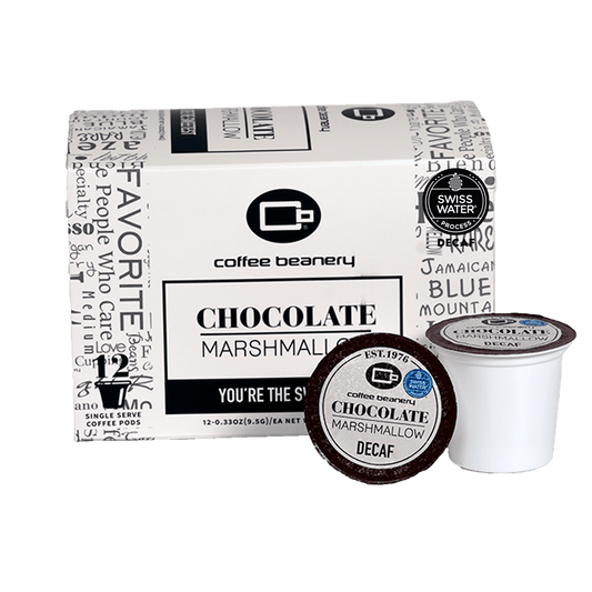 Coffee Beanery Flavored Coffee 12ct Pods Chocolate Marshmallow Flavored Decaf Coffee Pods
