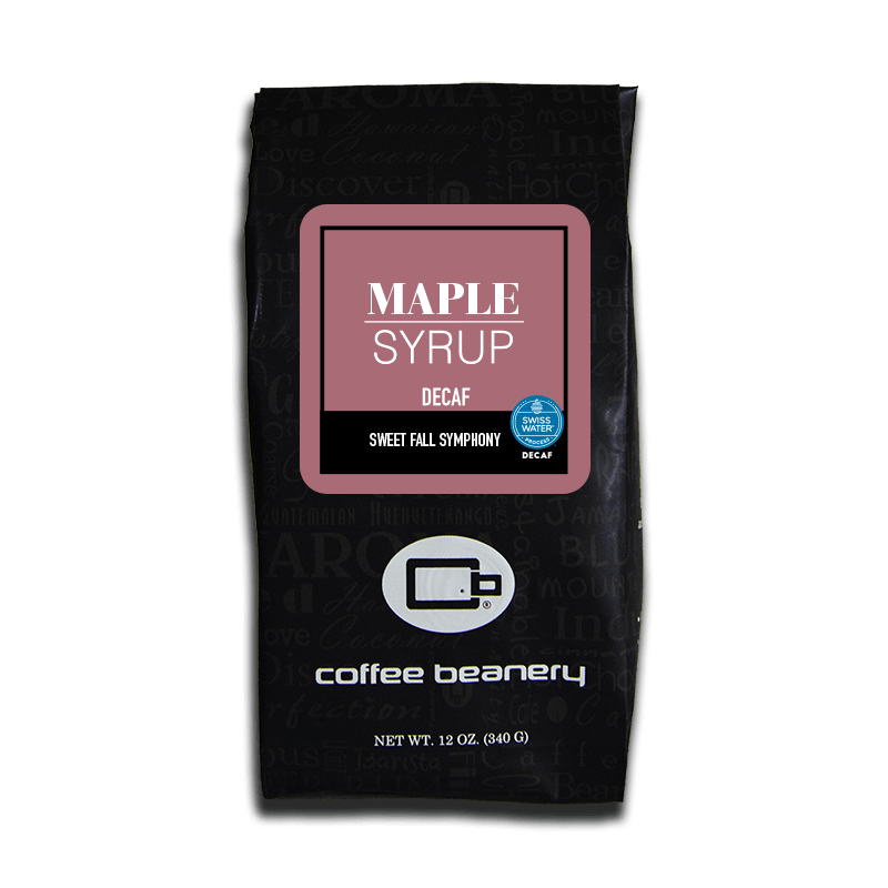 Coffee Beanery Flavored Coffee 12oz / Automatic Drip Maple Syrup Flavored Swiss Water Process Decaf Coffee