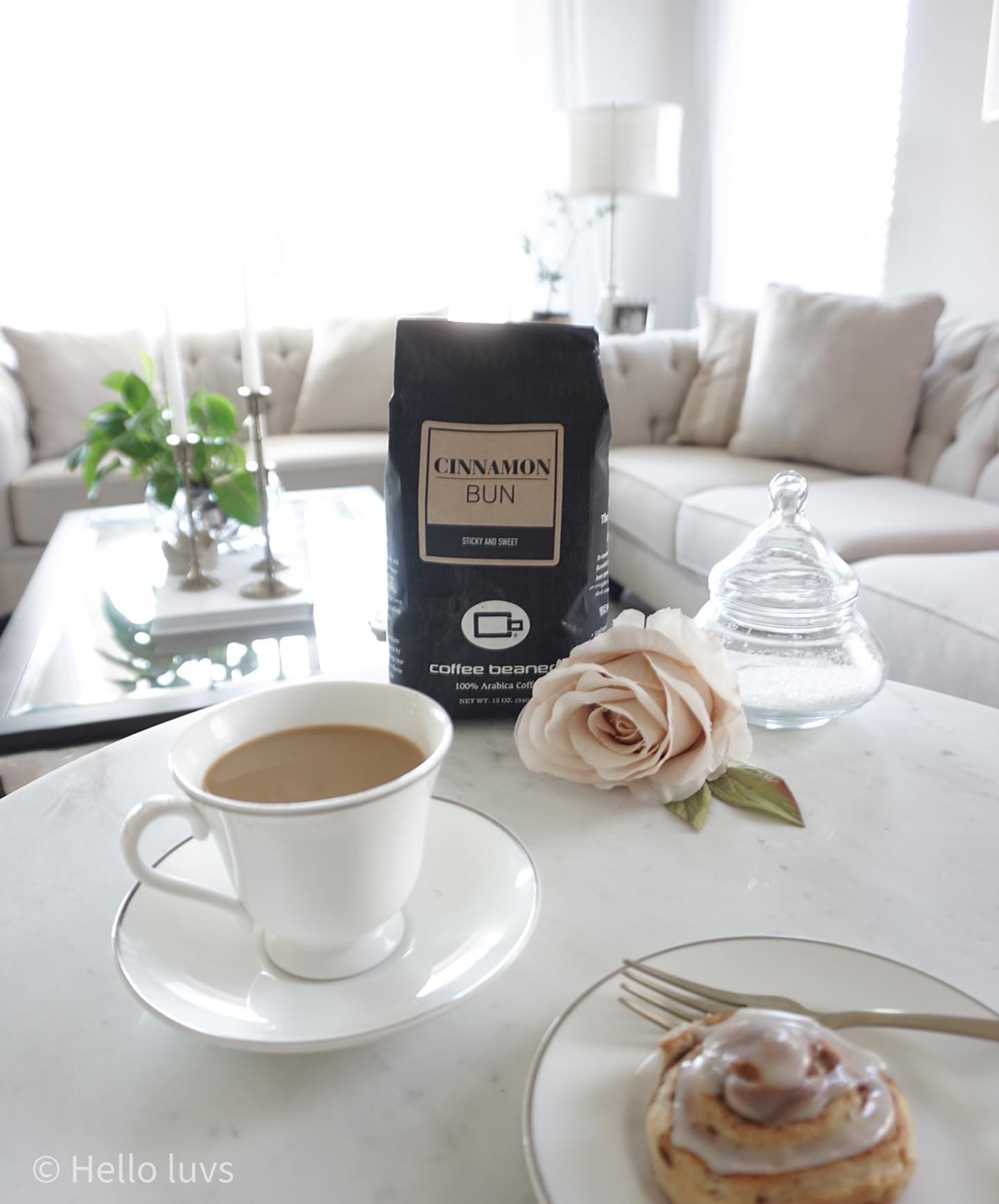 Coffee Beanery Flavored Coffee Cinnamon Bun Flavored Swiss Water Process Decaf Coffee