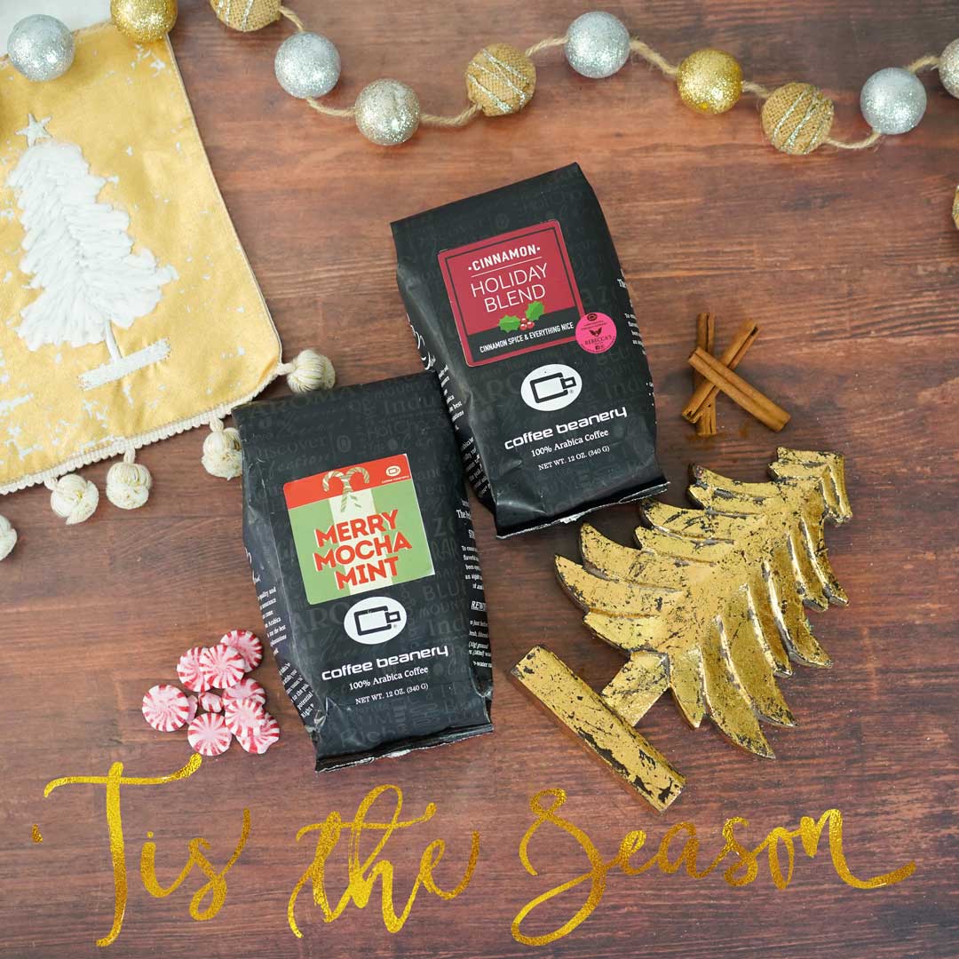 Coffee Beanery Flavored Coffee Cinnamon Holiday Blend Flavored Swiss Water Process Decaf Coffee