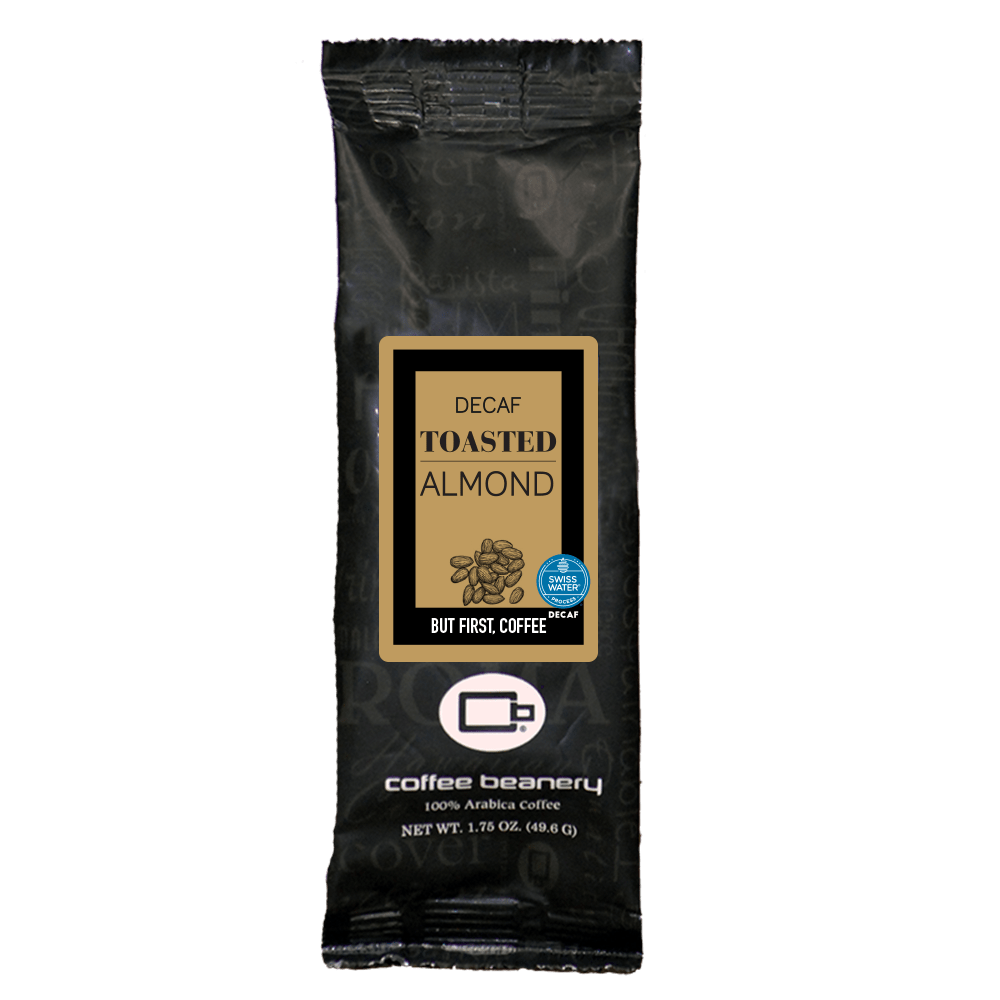 Coffee Beanery Flavored Coffee Decaf / 1.75oz One Pot Sampler / Automatic Drip Toasted Almond Flavored Coffee
