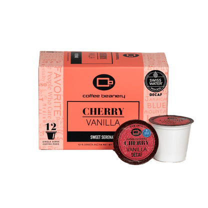 Coffee Beanery Flavored Coffee Decaf / 12ct Pods / Automatic Drip Cherry Vanilla Flavored Coffee