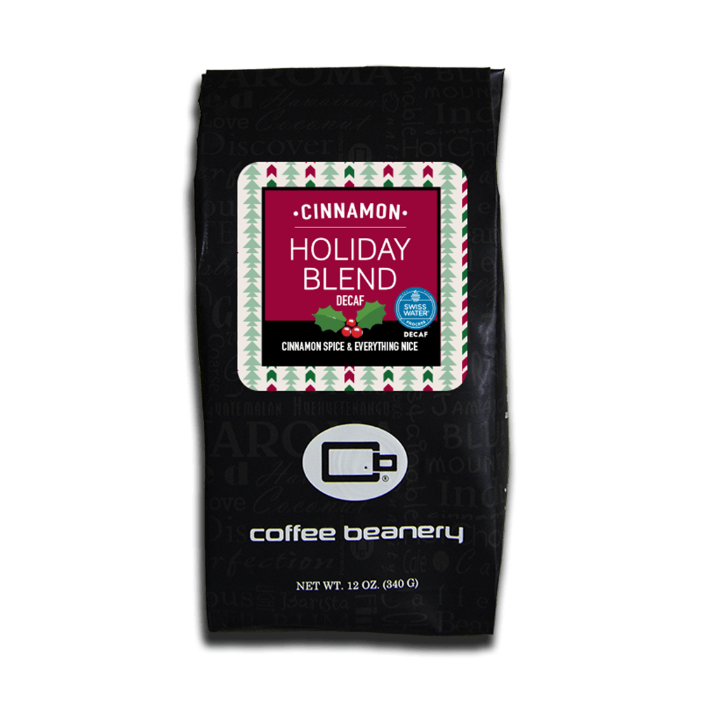 Coffee Beanery Flavored Coffee Decaf / 12oz / Automatic Drip Cinnamon Holiday Blend Flavored Coffee