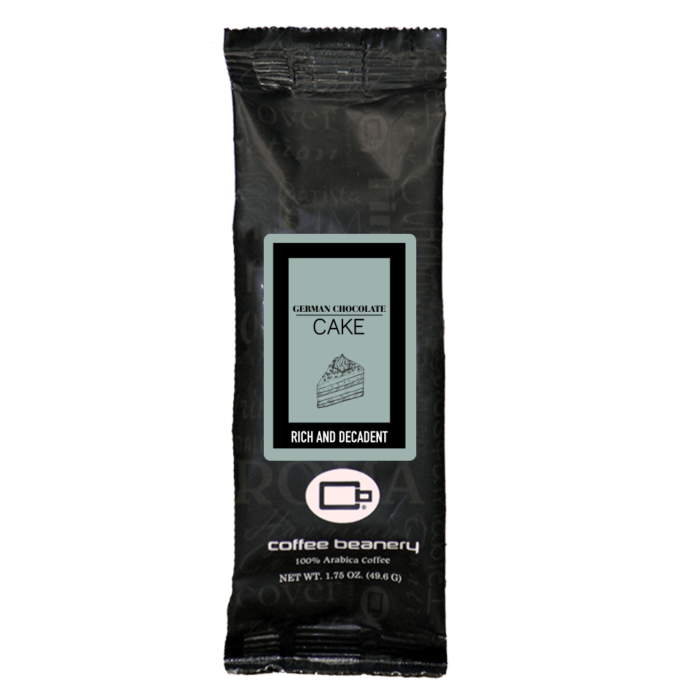 Coffee Beanery Flavored Coffee Regular / 1.75oz One Pot Sampler / Automatic Drip German Chocolate Cake Flavored Coffee
