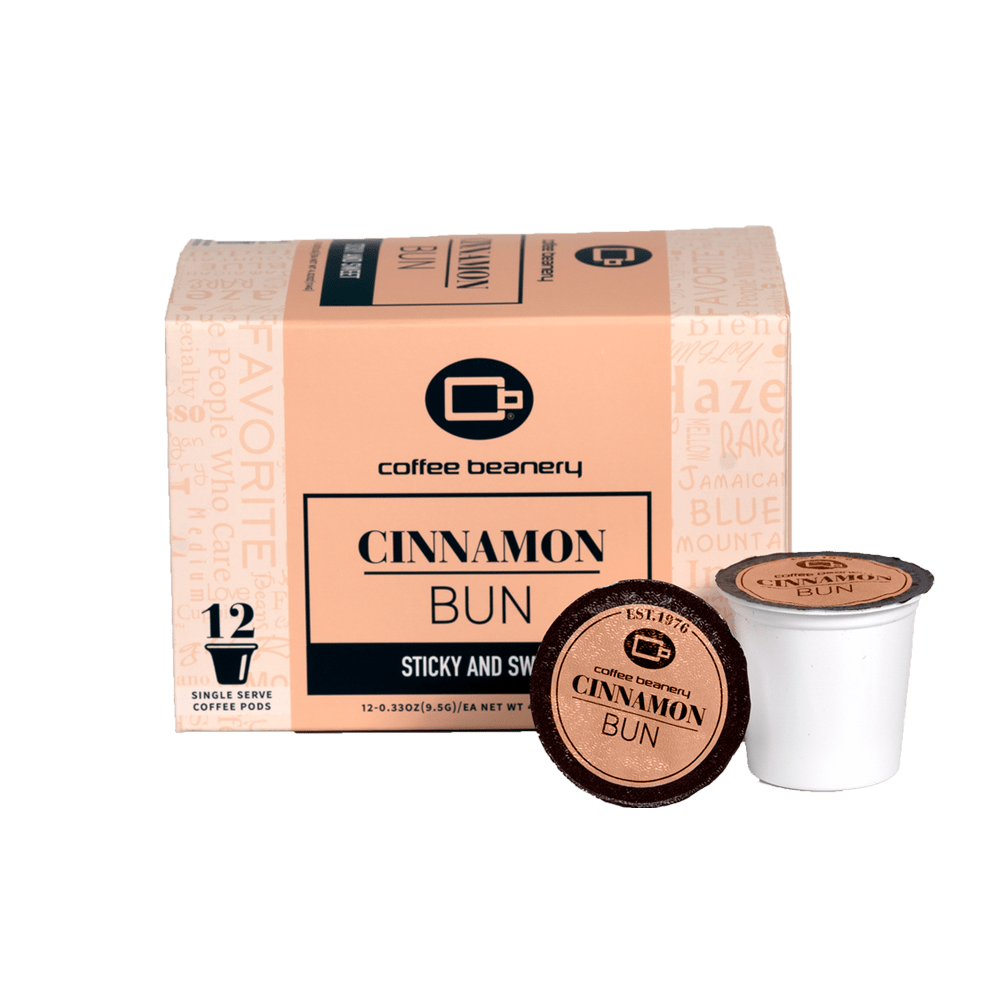 Coffee Beanery Flavored Coffee Regular / 12ct Pods Cinnamon Bun Flavored Coffee Pods
