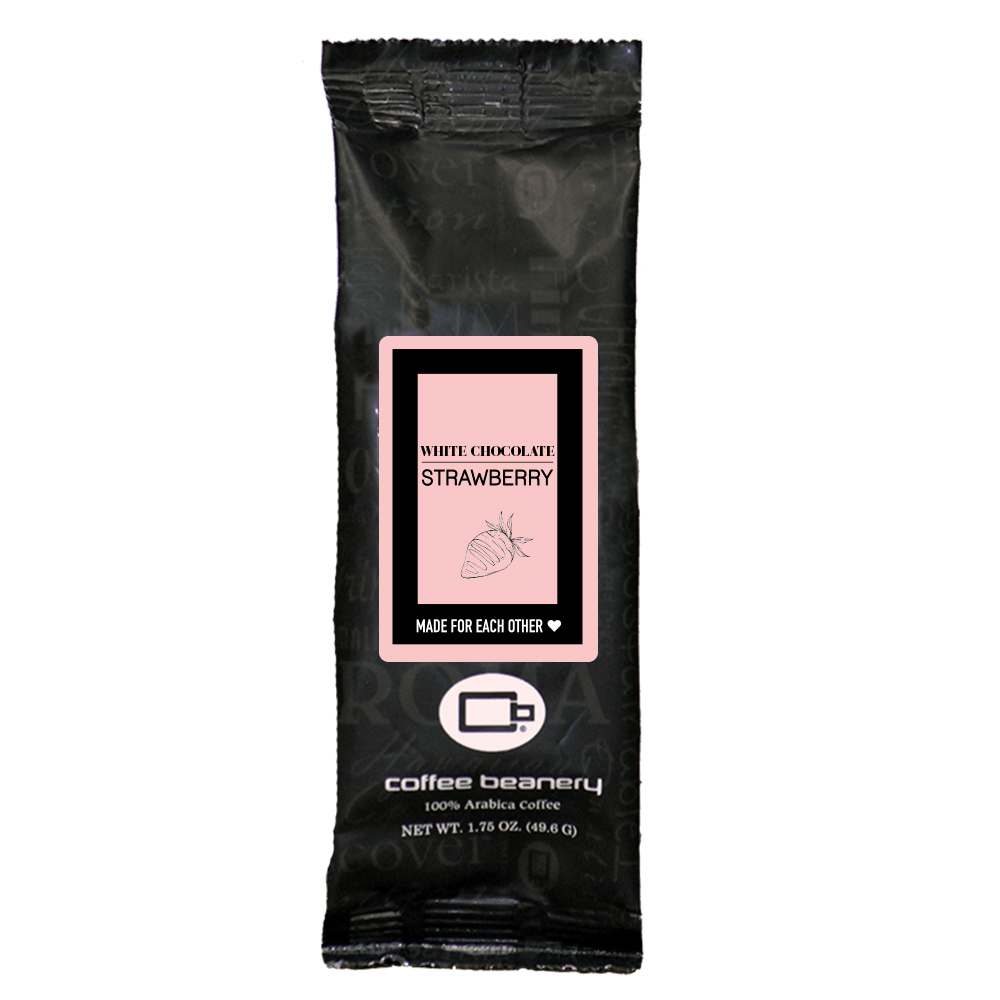 Coffee Beanery Flavored Coffee White Chocolate Strawberry Flavored Coffee | 1.75 oz One Pot Sampler