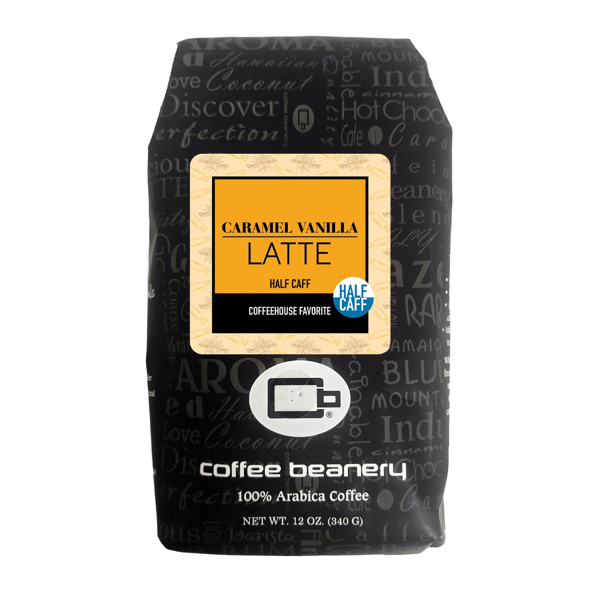Half Caffeinated Caramel Vanilla Latte Flavored Coffee