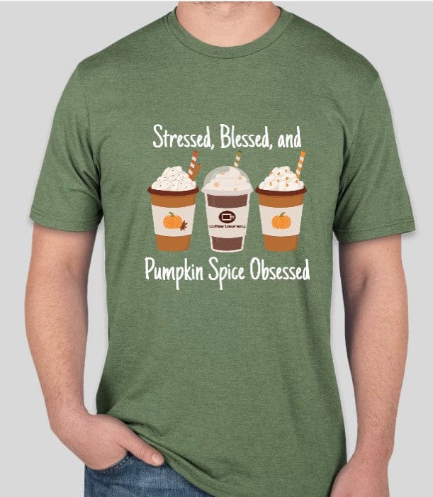 Coffee Beanery PRE-ORDER Stressed, Blessed & Pumpkin Obsessed Shirts - Shipping in September