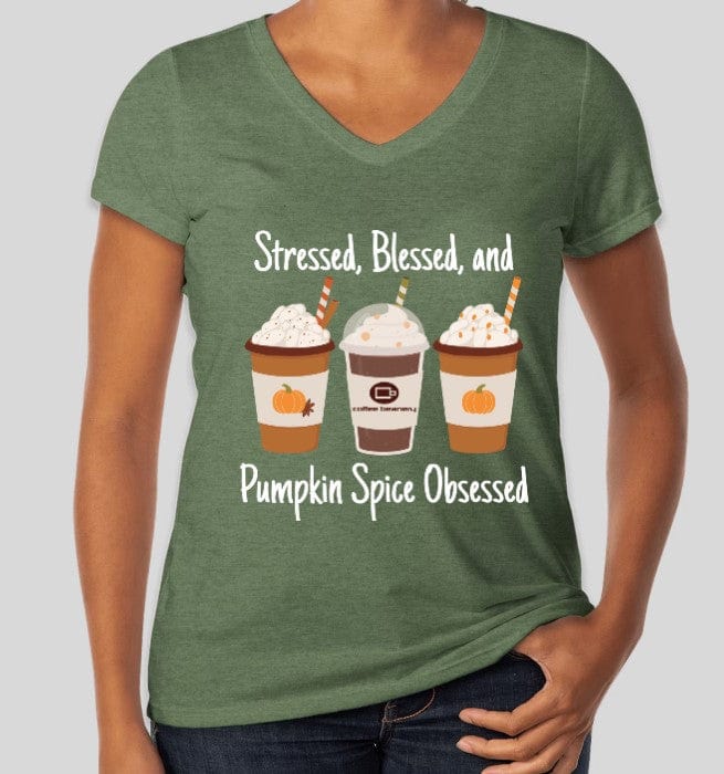 Coffee Beanery PRE-ORDER Stressed, Blessed & Pumpkin Obsessed Shirts - Shipping in September
