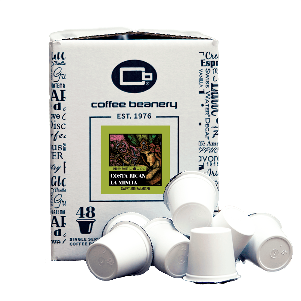 Coffee Beanery Specialty Coffee 48ct Bulk Pods / Automatic Drip Costa Rican La Minita Specialty Coffee