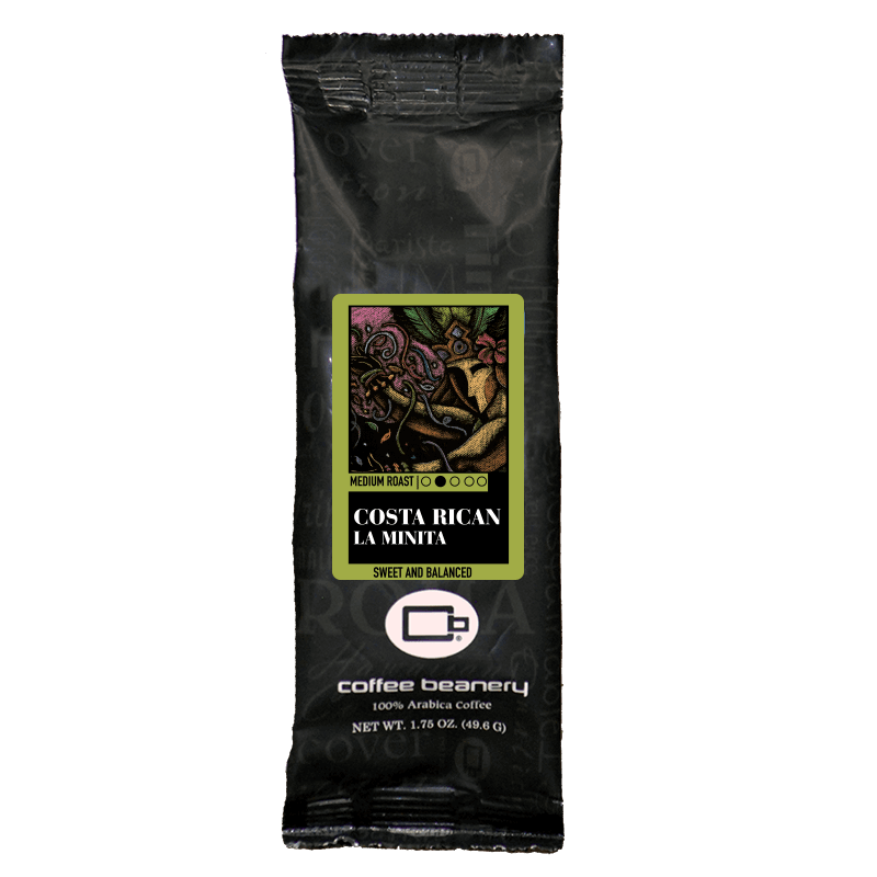Coffee Beanery Specialty Coffee Costa Rican La Minita Coffee | 1.75oz One Pot Sampler