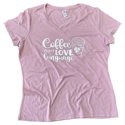 Coffee Beanery V-Neck / S Coffee is my Love Language T-Shirts
