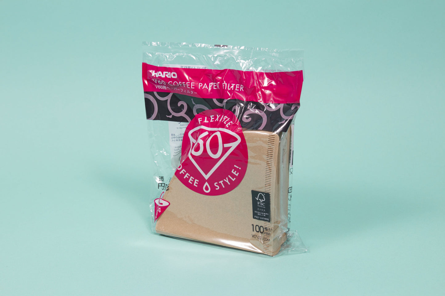 Hario USA Coffee Filters Natural Brown / 100ct (Tabbed) / 02 V60 Paper Filter for 02 Size Dripper