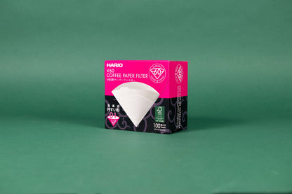 Hario USA Coffee Filters White / 100ct (Boxed, Tabbed) / 01 V60 Paper Filter for 01 Size Dripper