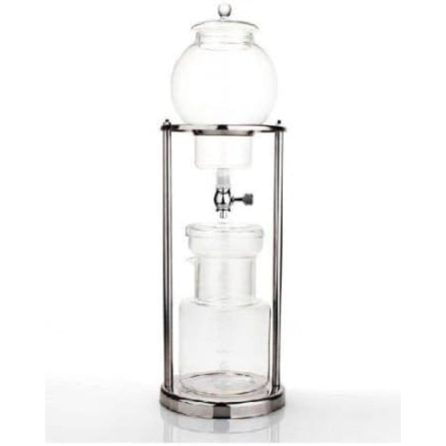 Nispira Coffee Maker Silver NISPIRA Luxury Ice Cold Brew Dripper Coffee Maker in Stainless Steel and Borosilicate Glass, 1000 ml (BD-6)