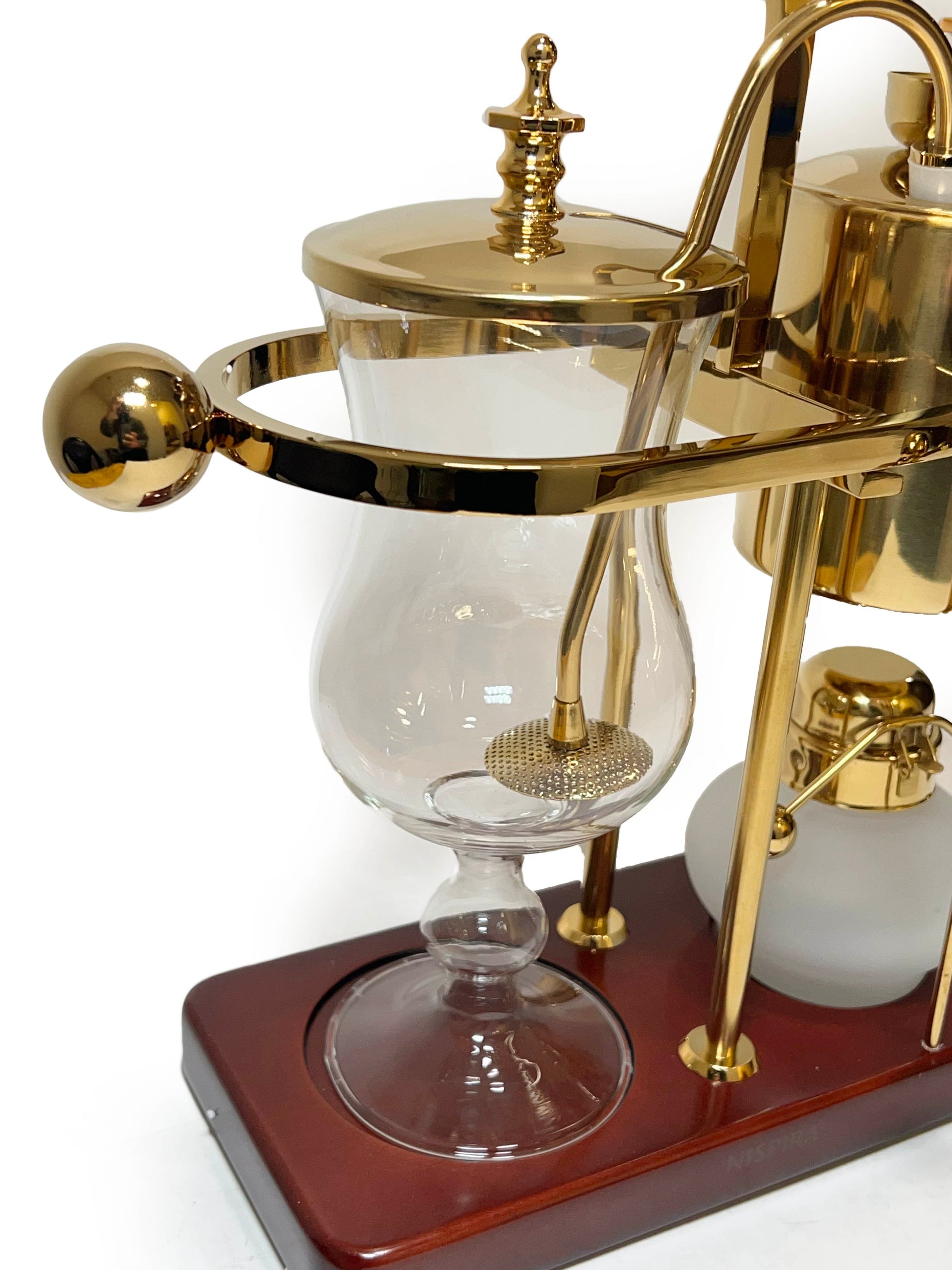 Nispira Coffee Nispira Vintage Belgium Royal Balance Syphon Siphon Coffee Maker, Gold