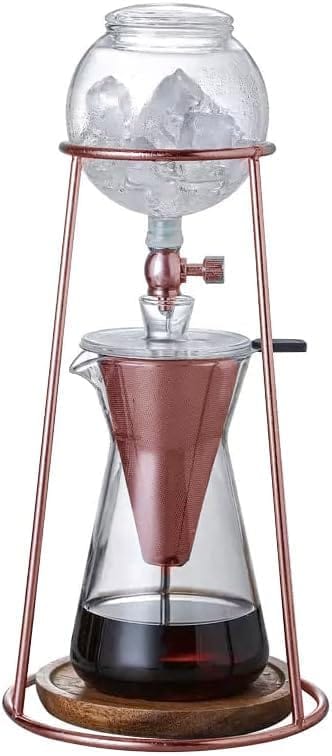 Nispira Coffee Rose Gold Nispira Iced Coffee Cold Brew Drip Coffee Maker Mini Tower, 400mL (BD-12)