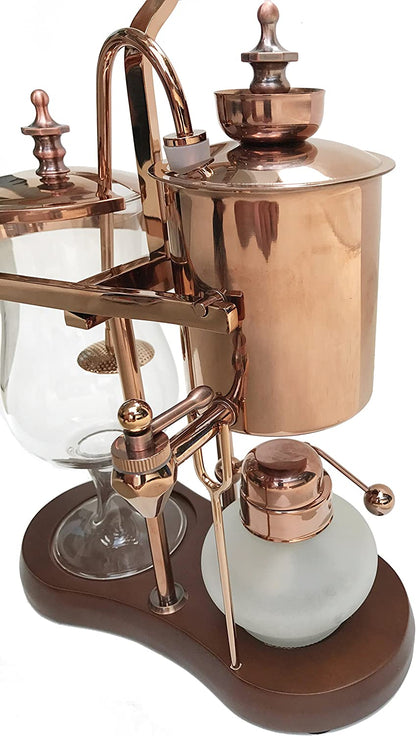 Nispira Coffee & Tea Saucers Nispira Vintage Belgium Royal Balance Syphon Siphon Coffee Maker, Copper