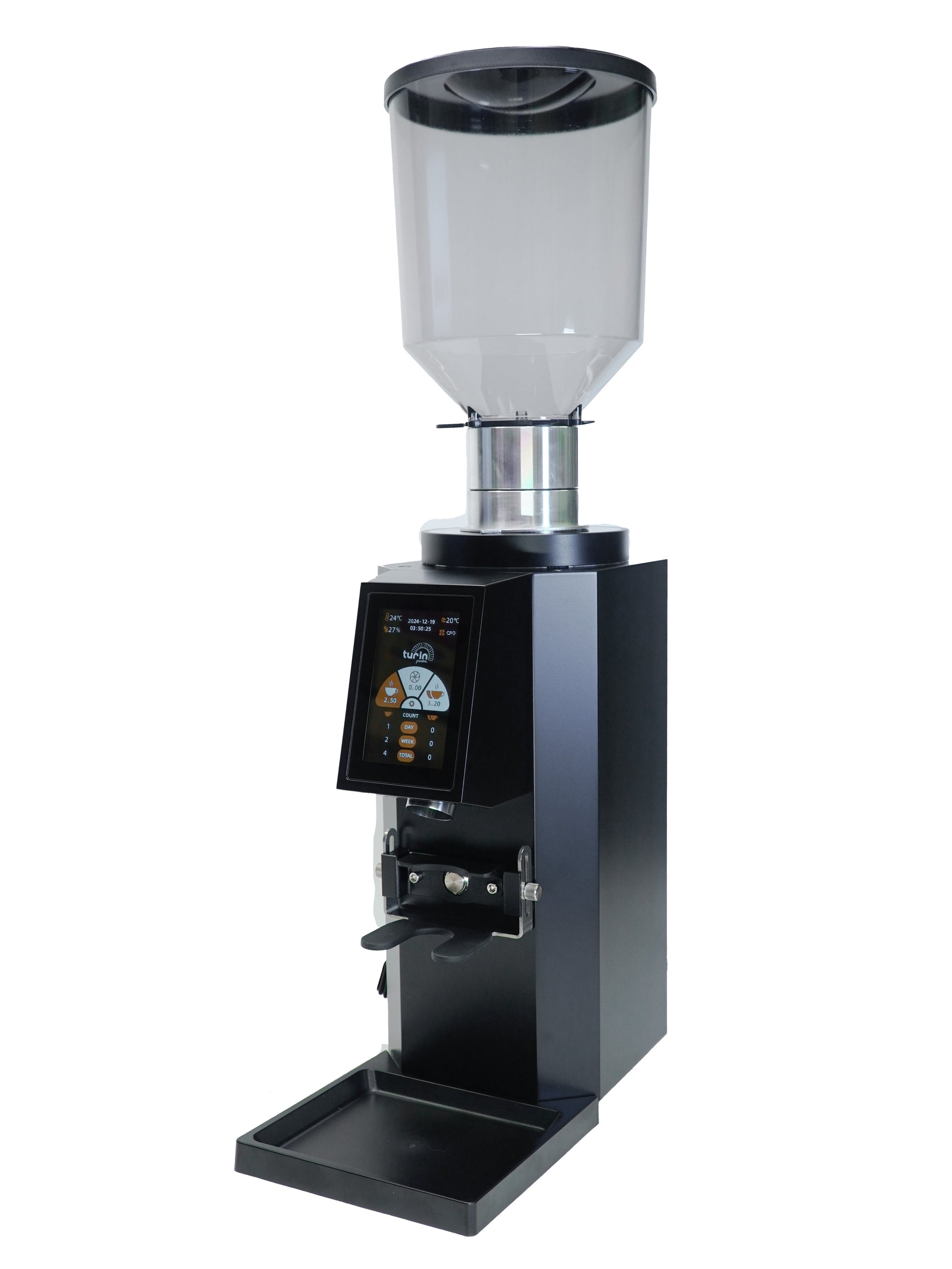 Espresso Outlet LLC Commercial Espresso Grinder Black with DLC Turin ZF83 Commercial Espresso Grinder