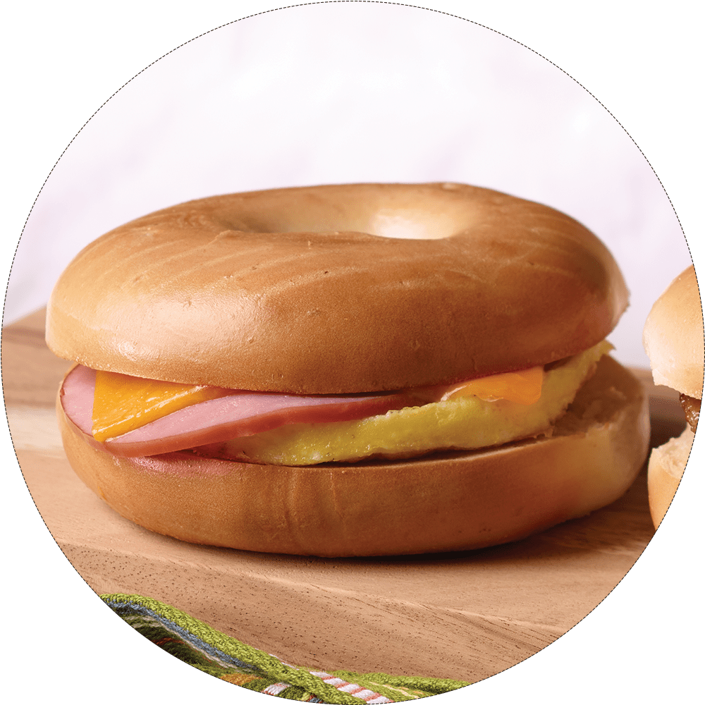 Coffee Beanery Ham Bagel