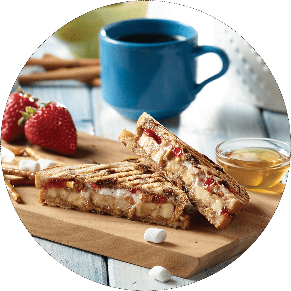 Coffee Beanery PB and J Fusion Panini