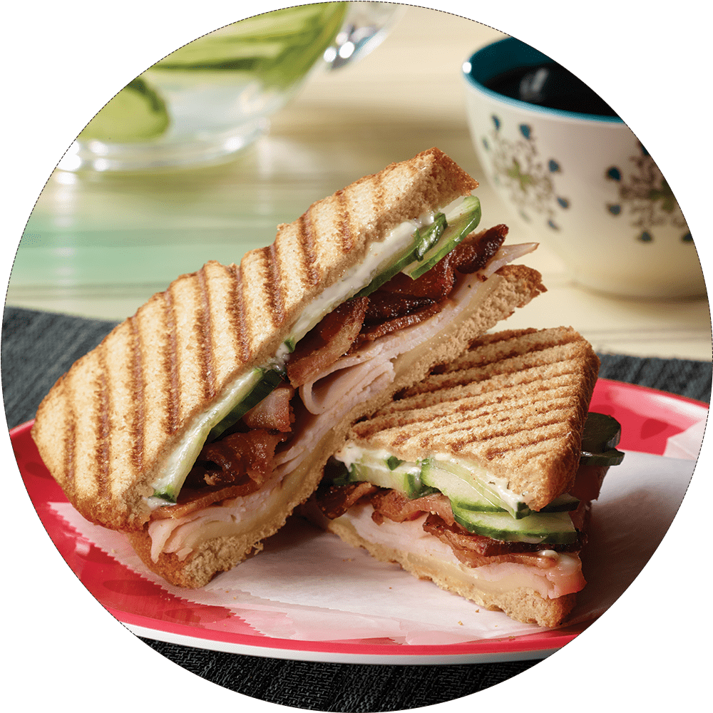 Coffee Beanery Turkey Cucumber Panini