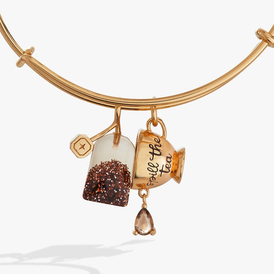 ALEX AND ANI Bracelets 'Spill the Tea' Cup & Tea Bag Charm Bangle