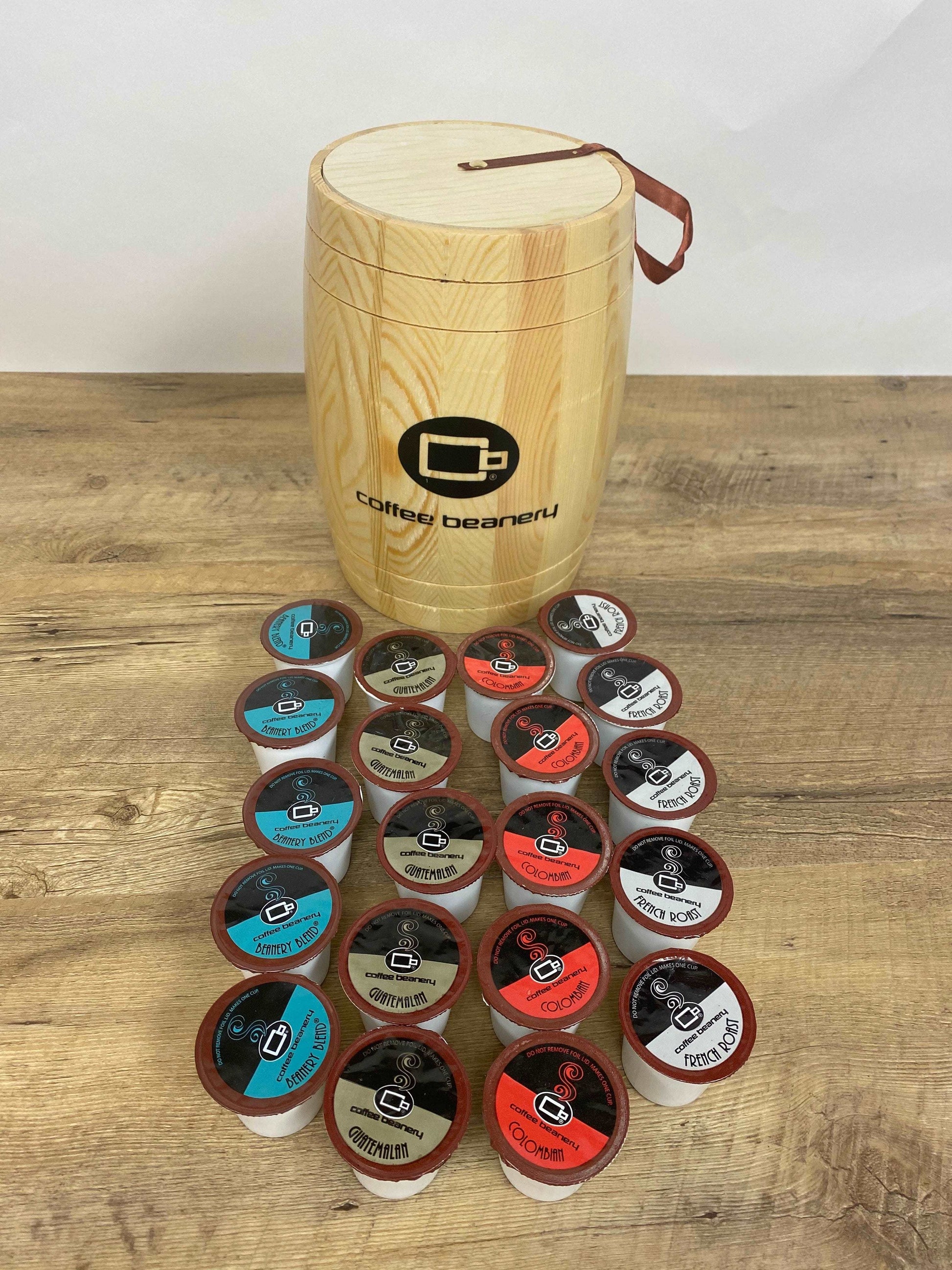 Coffee Beanery Coffee Gift Baskets Barrel of Specialty Coffee Pods