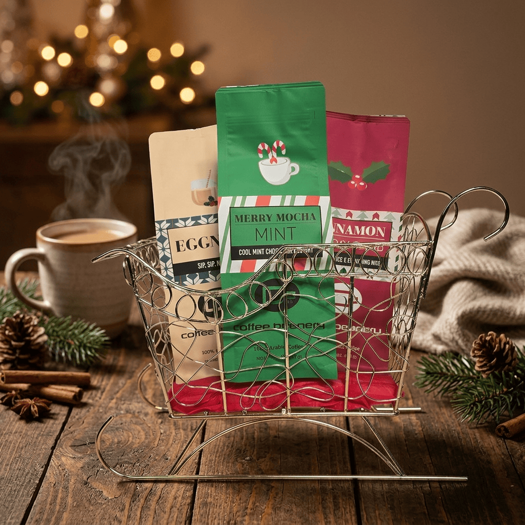 Coffee Beanery Coffee Gift Baskets Golden Sleigh of Coffee