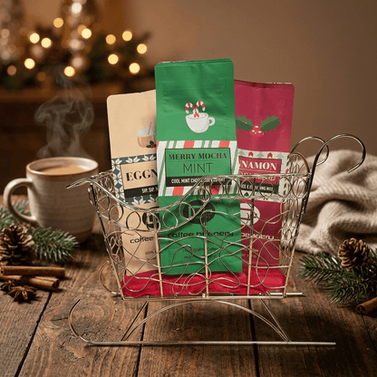 Coffee Beanery Coffee Gift Baskets Golden Sleigh of Coffee