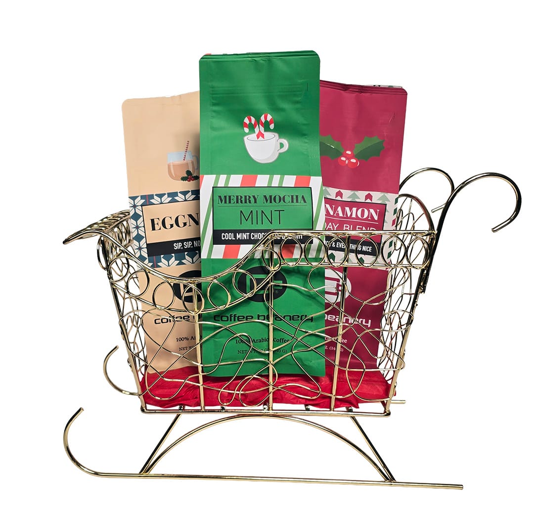 Coffee Beanery Coffee Gift Baskets Golden Sleigh of Coffee