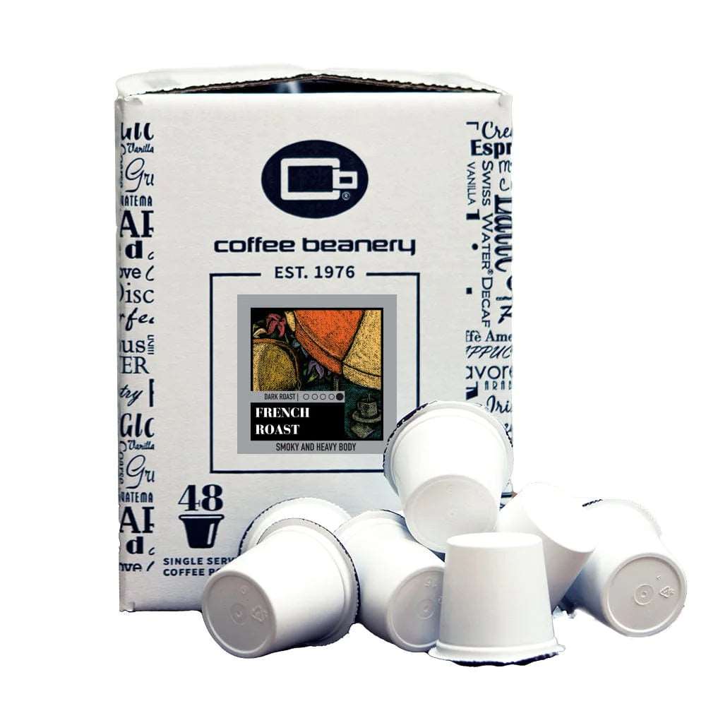 Coffee Beanery Coffee Pods 48ct Bulk Pods French Roast Coffee Pods